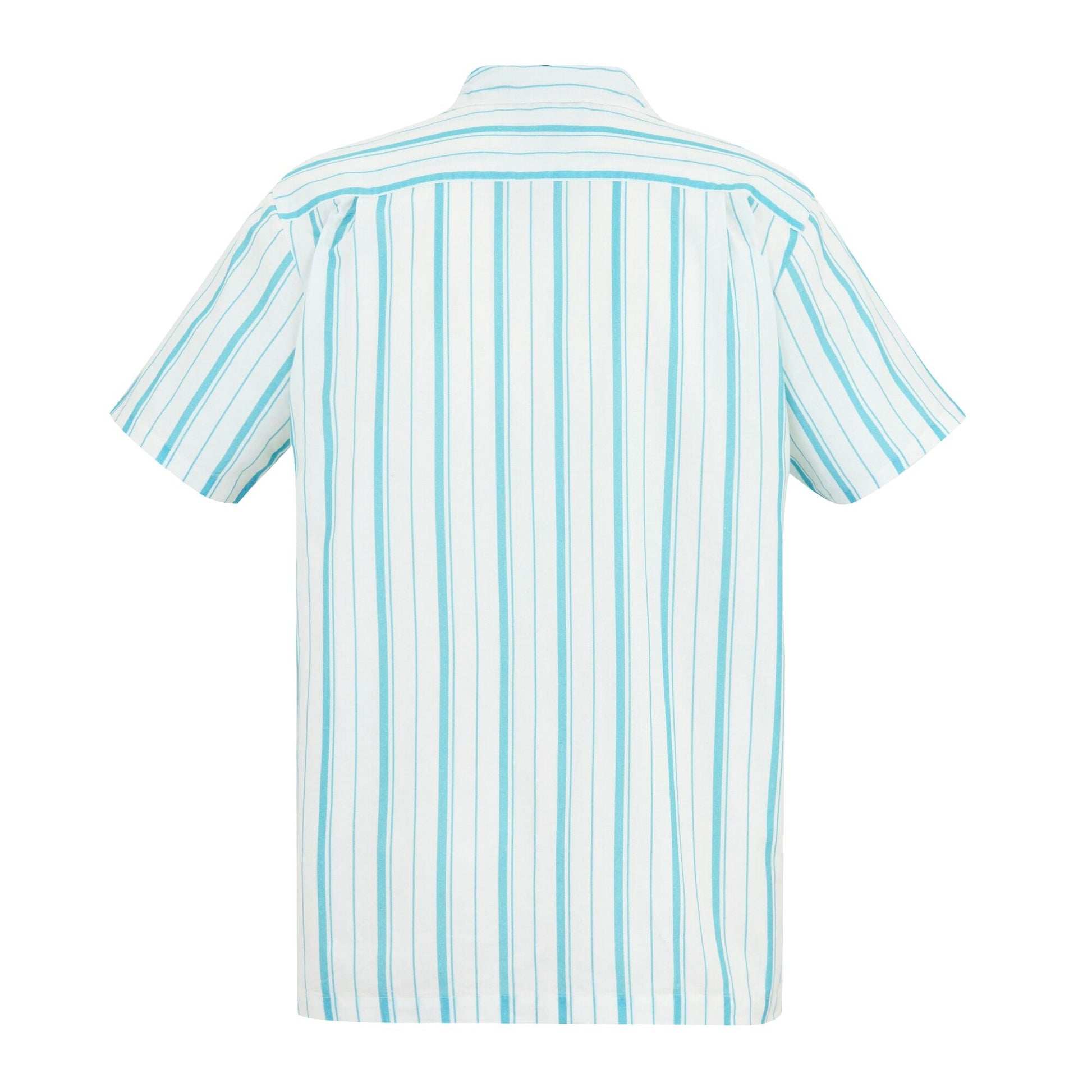 White-Nordic Blue - Back - Regatta Mens Hadlin Striped Shirt