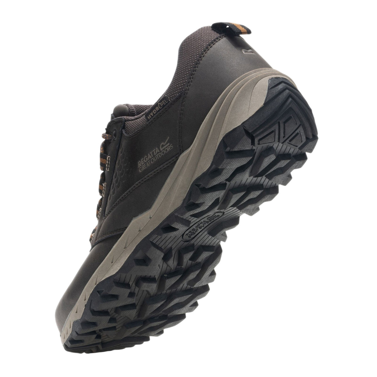 Peat-Tan - Back - Regatta Mens Amble Waterproof Low Cut Walking Shoes