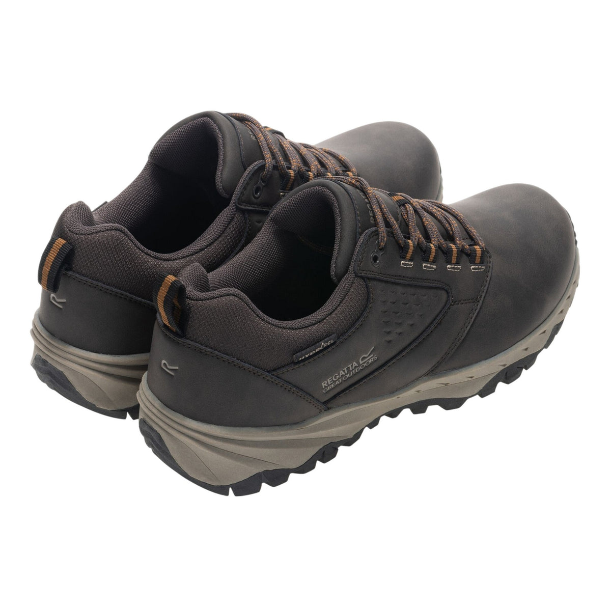 Peat-Tan - Pack Shot - Regatta Mens Amble Waterproof Low Cut Walking Shoes