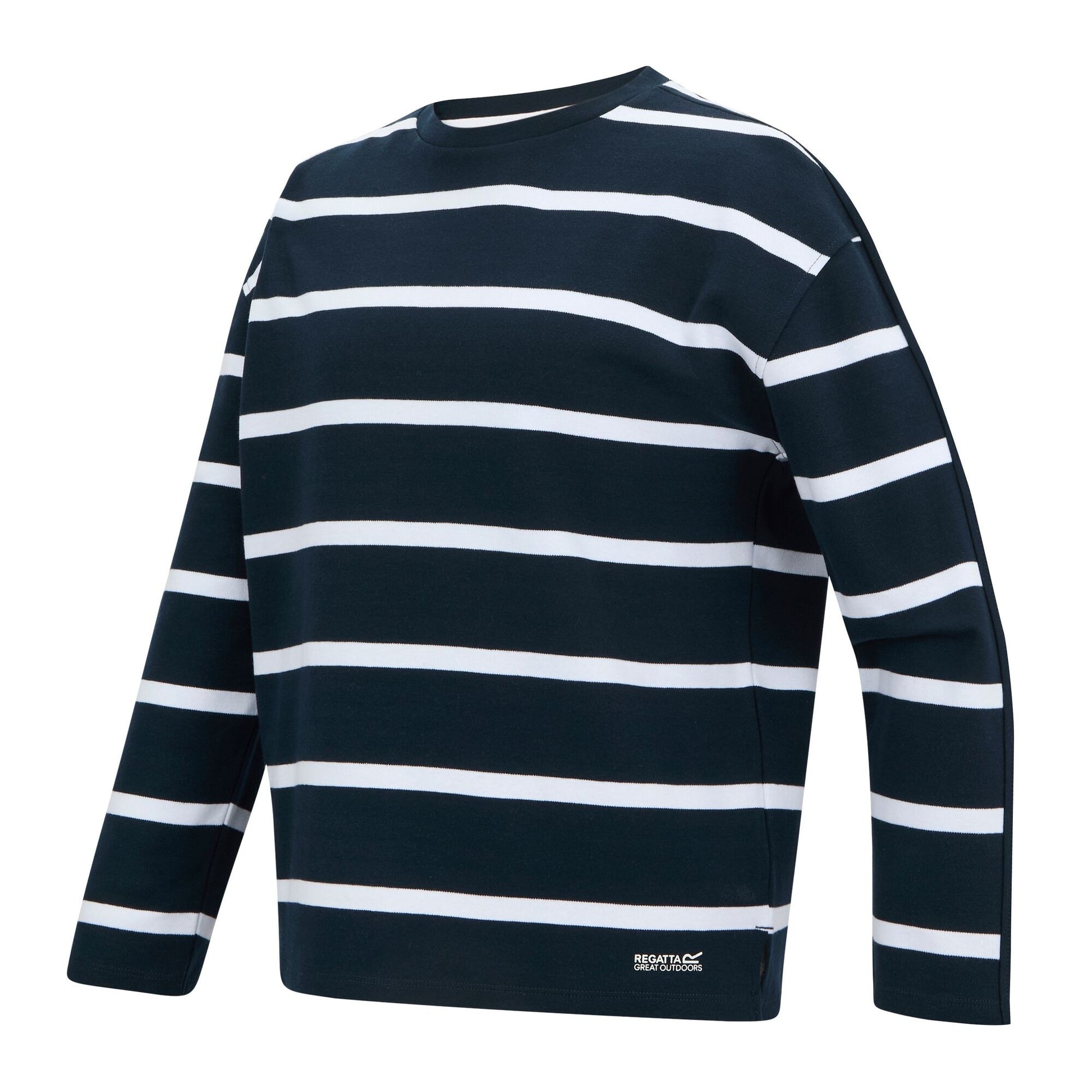 Navy-White - Side - Regatta Womens-Ladies Avira Sweatshirt