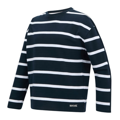 Navy-White - Side - Regatta Womens-Ladies Avira Sweatshirt