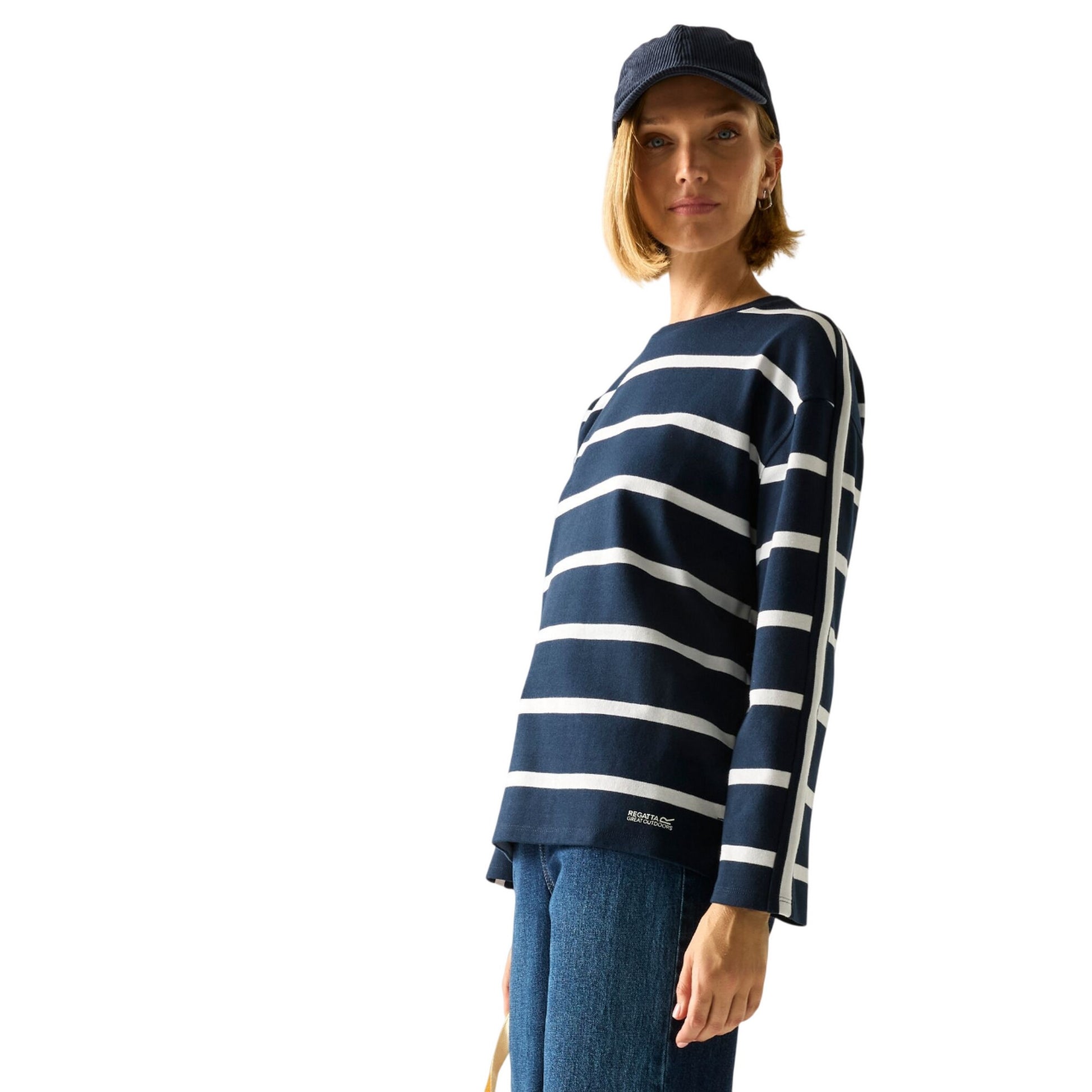 Navy-White - Lifestyle - Regatta Womens-Ladies Avira Sweatshirt