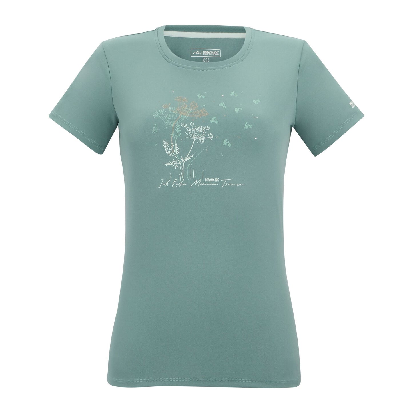 Ivy Moss - Front - Regatta Womens-Ladies Fingal Slogan Plants T-Shirt