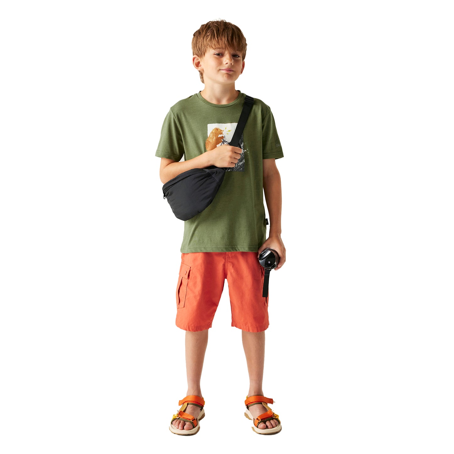 Nephrite Green - Pack Shot - Dare 2B Childrens-Kids Trailblazer III Logo T-Shirt