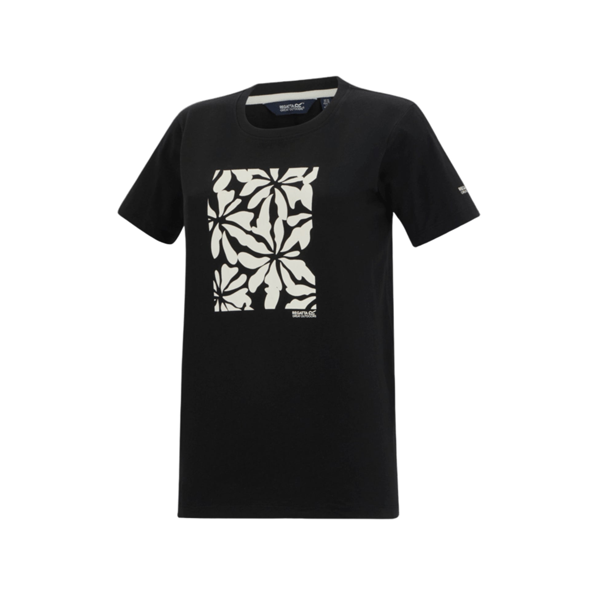 Black - Side - Regatta Womens-Ladies Filandra VX Floral Pattern T-Shirt