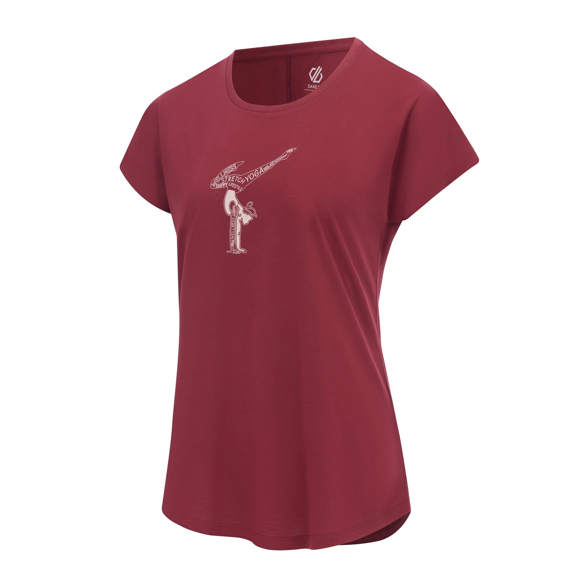 Tibetan Red - Side - Regatta Womens-Ladies Serenity Yoga Pose Lightweight T-Shirt