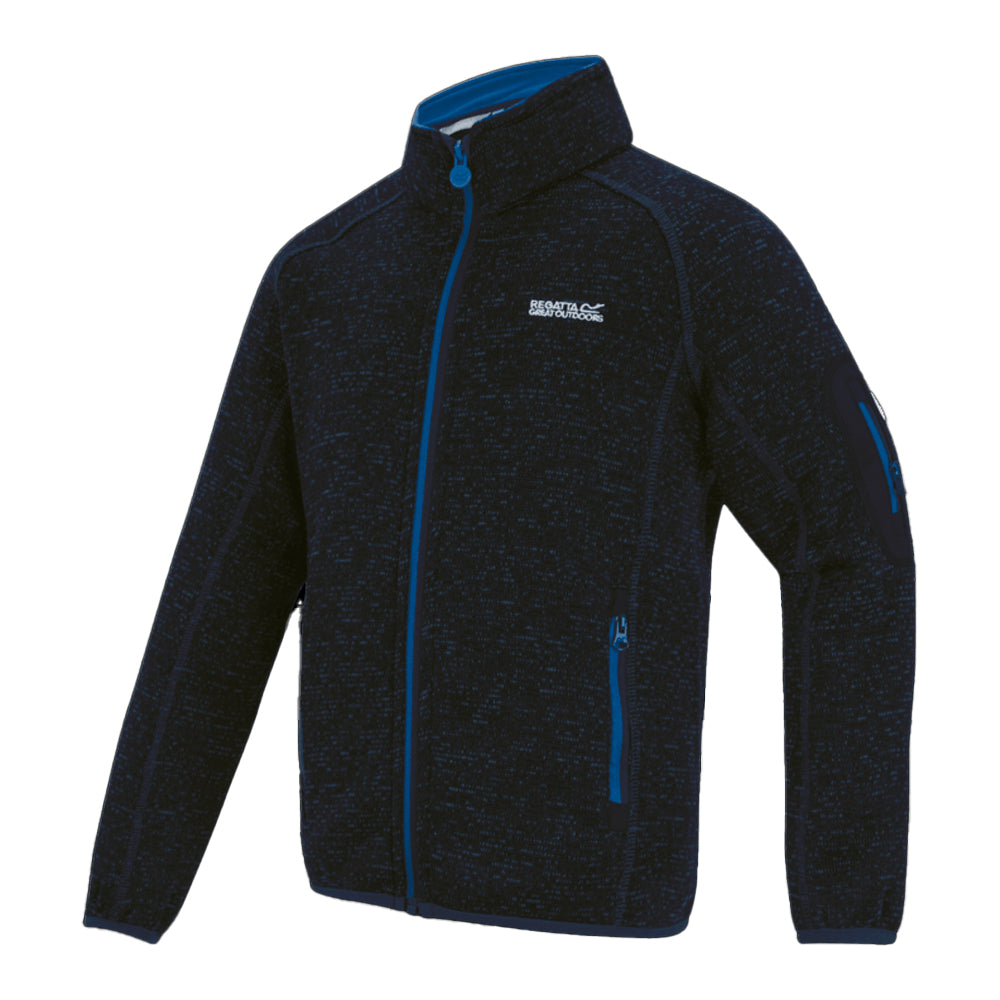 Navy Olympian Blue - Side - Regatta Childrens-Kids Newhill Fleece Jacket