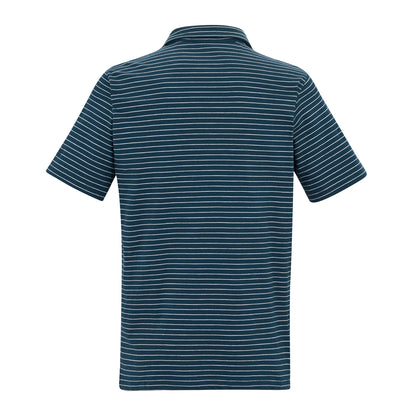Moonlight Denim-White - Back - Regatta Mens Hadvo Stripe Polo Shirt