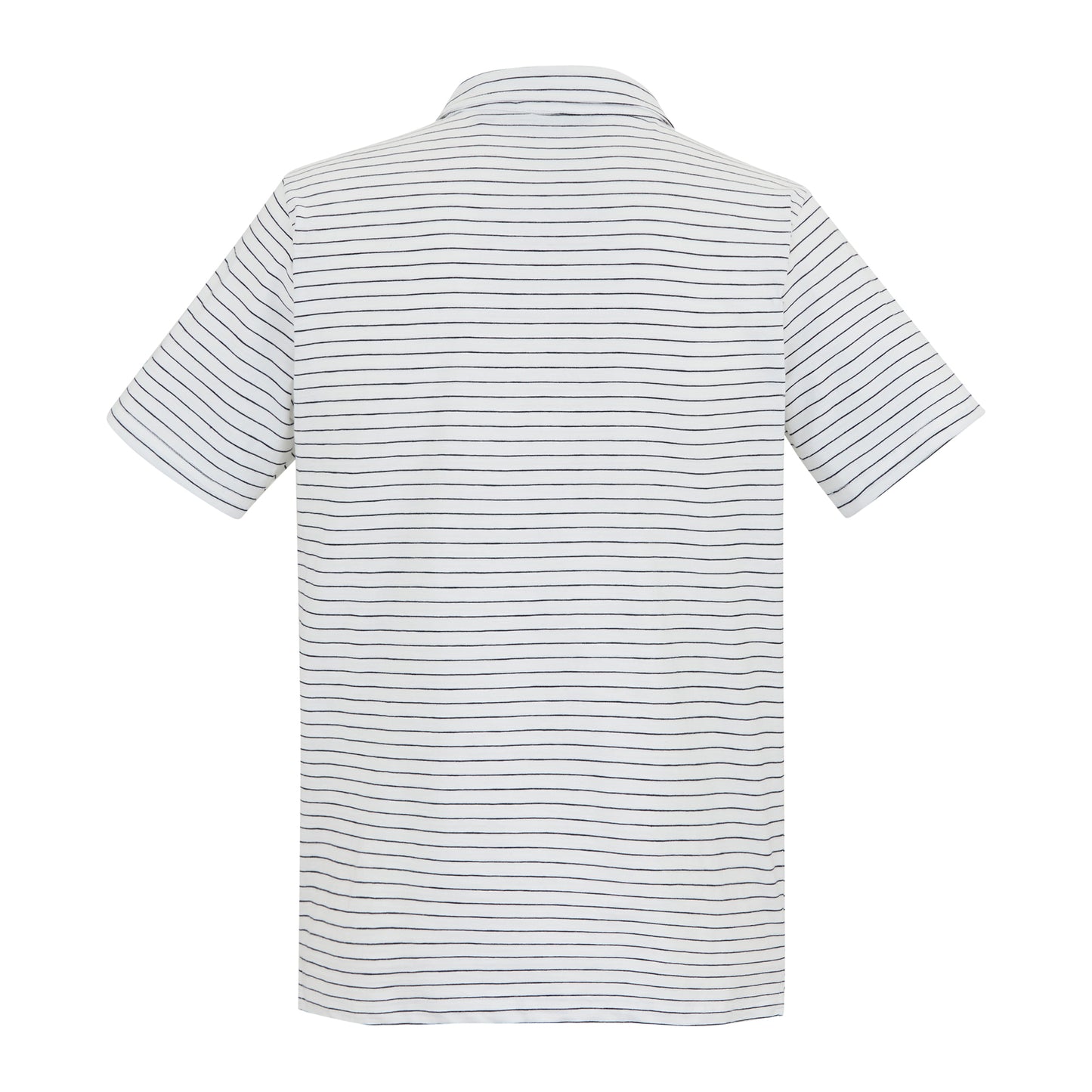 White-Navy - Back - Regatta Mens Hadvo Stripe Polo Shirt