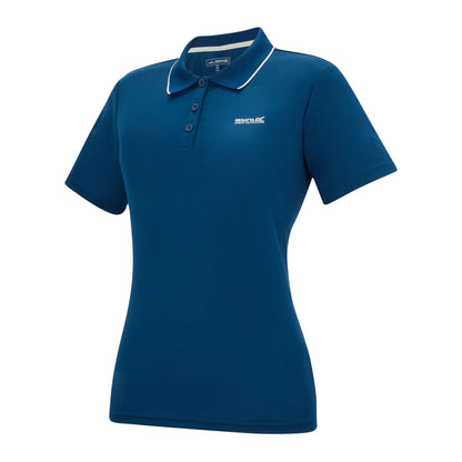Aviator Blue - Side - Regatta Womens-Ladies Botanna Polo Shirt