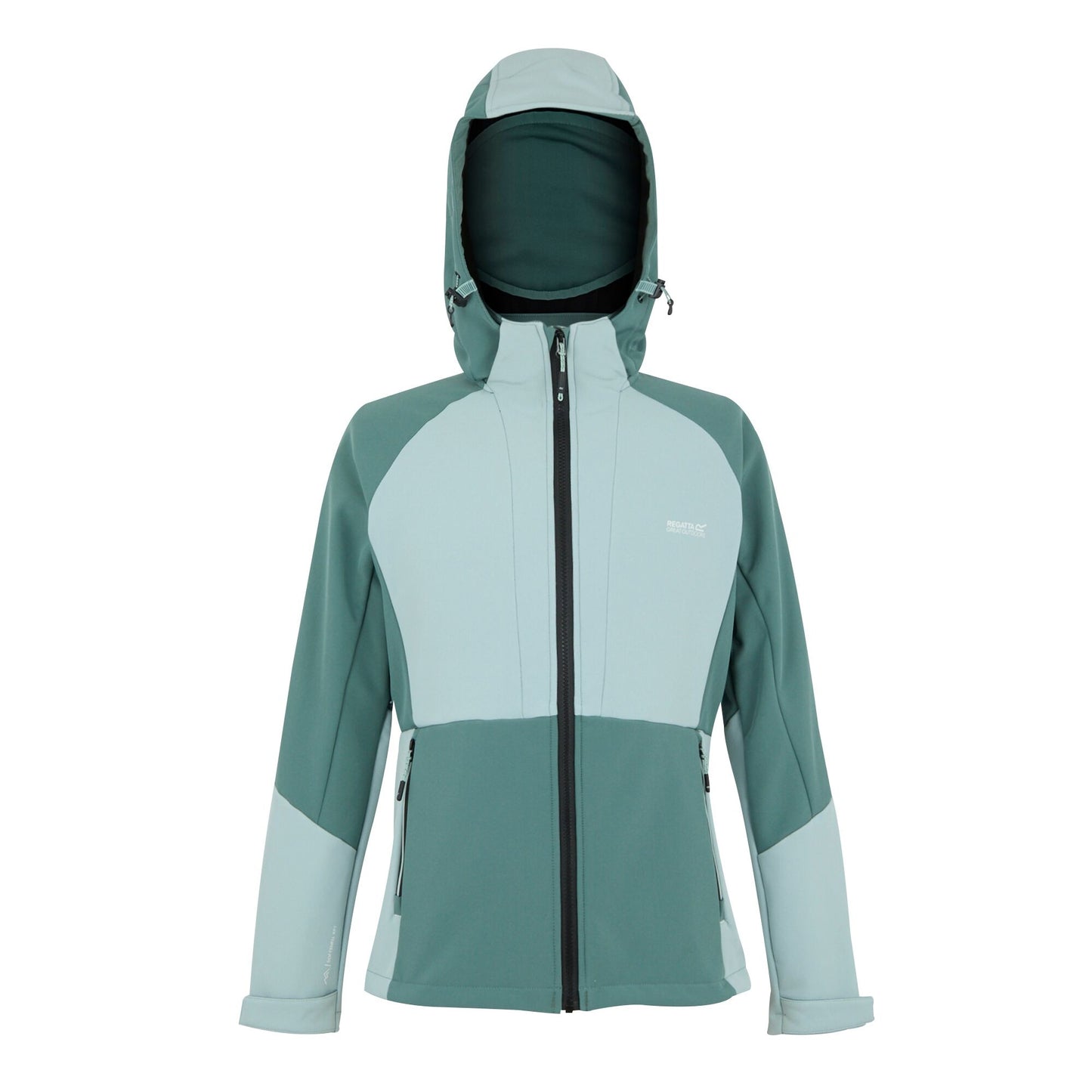 Spruce Green-Green Haze - Front - Regatta Womens-Ladies Desoto Soft Shell Jacket