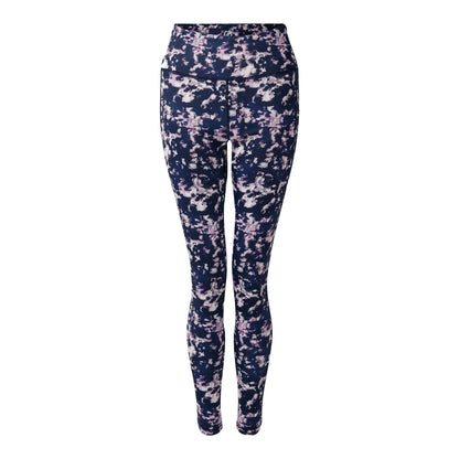 Navy - Front - Dare 2B Womens-Ladies Influential II Ink Print Leggings