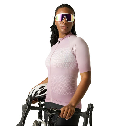 Mauve Shadow - Side - Dare 2B Womens-Ladies Lightning Gradient Print Half-Sleeved Cycling Jersey
