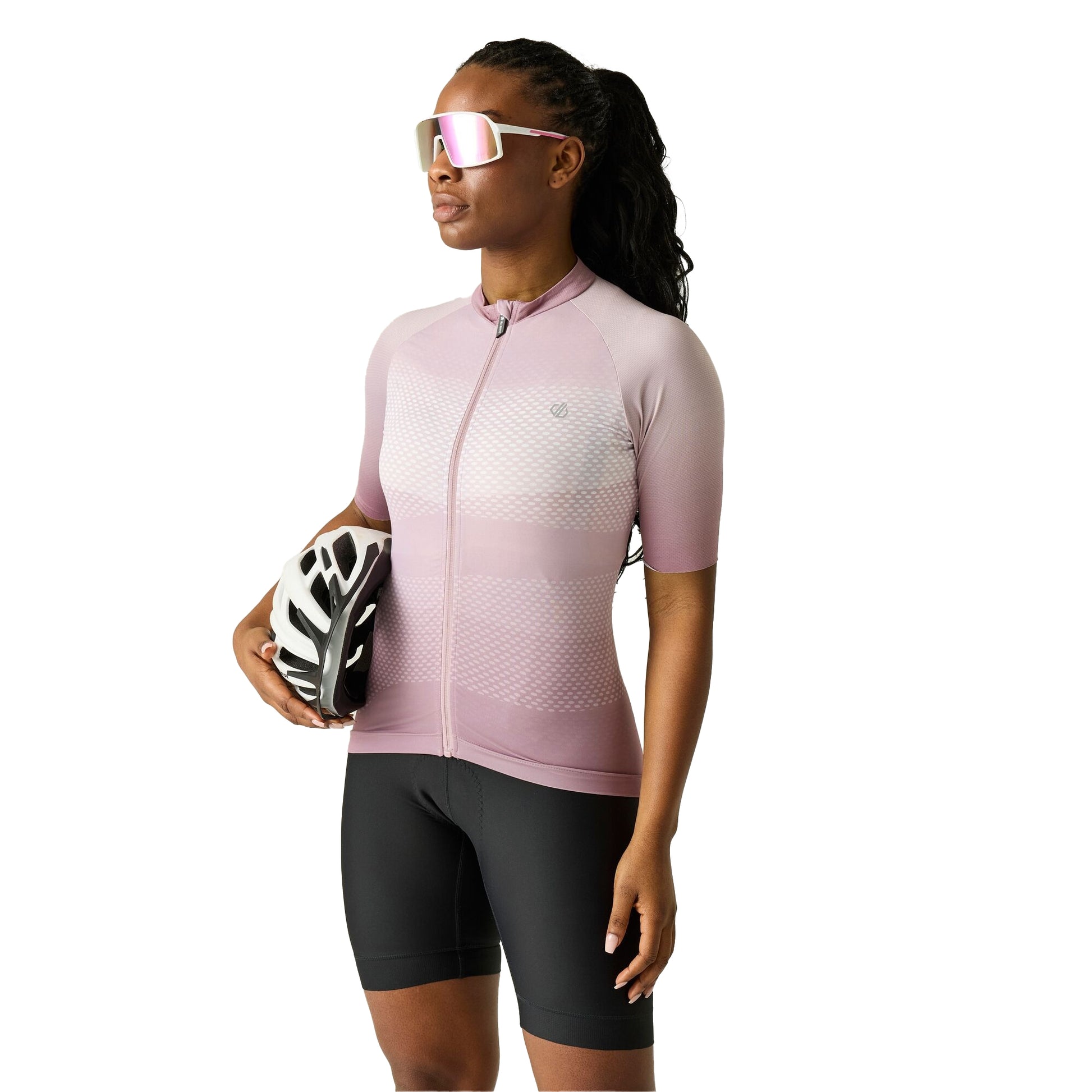 Mauve Shadow - Lifestyle - Dare 2B Womens-Ladies Lightning Gradient Print Half-Sleeved Cycling Jersey