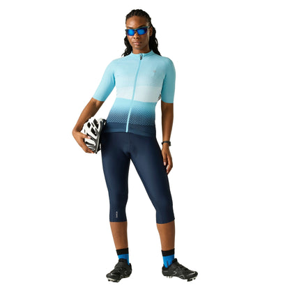 Nordic Blue - Lifestyle - Dare 2B Womens-Ladies Lightning Gradient Print Half-Sleeved Cycling Jersey