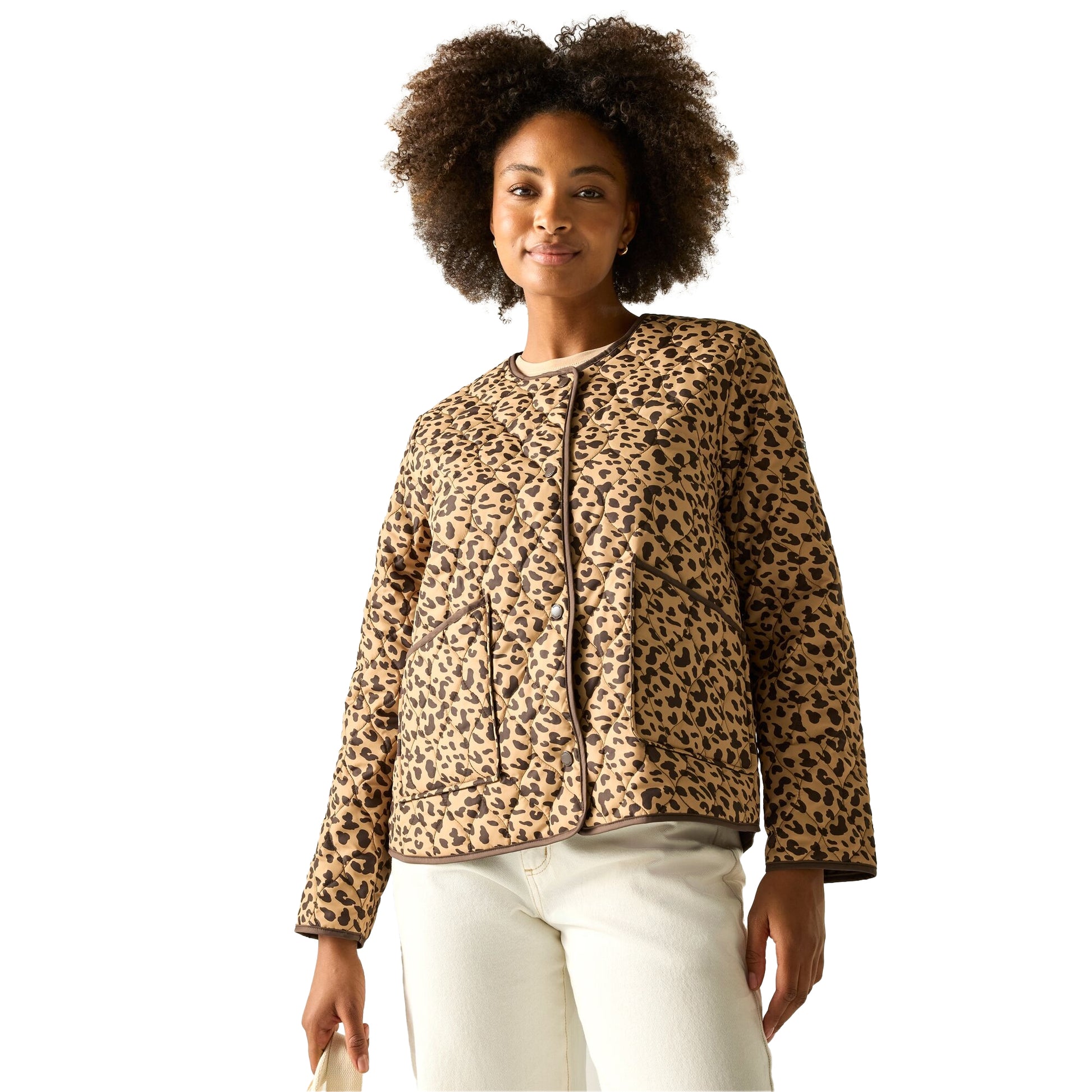 Brown - Lifestyle - Regatta Womens-Ladies Mira Leopard Print Jacket