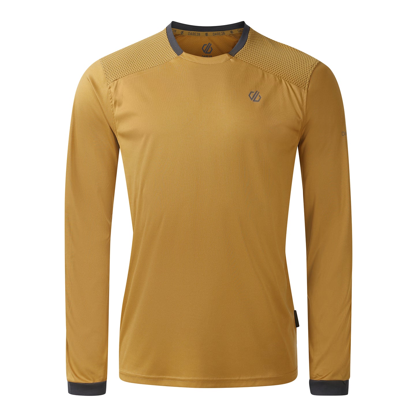 Wood Brown - Front - Dare 2B Mens Trackstand Ace Long-Sleeved T-Shirt