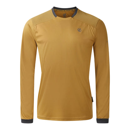 Wood Brown - Front - Dare 2B Mens Trackstand Ace Long-Sleeved T-Shirt