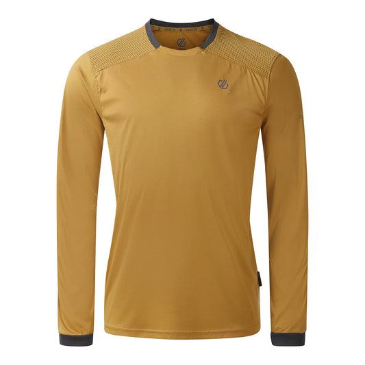 Wood Brown - Front - Dare 2B Mens Trackstand Ace Long-Sleeved T-Shirt
