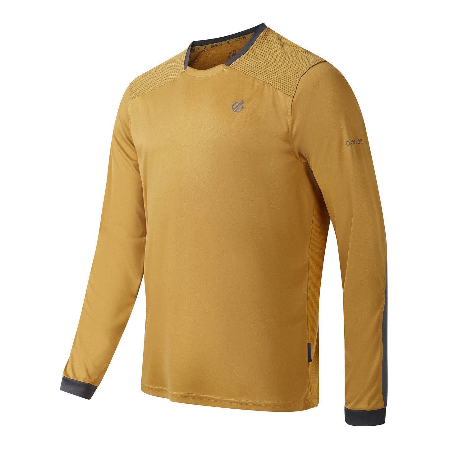 Wood Brown - Side - Dare 2B Mens Trackstand Ace Long-Sleeved T-Shirt