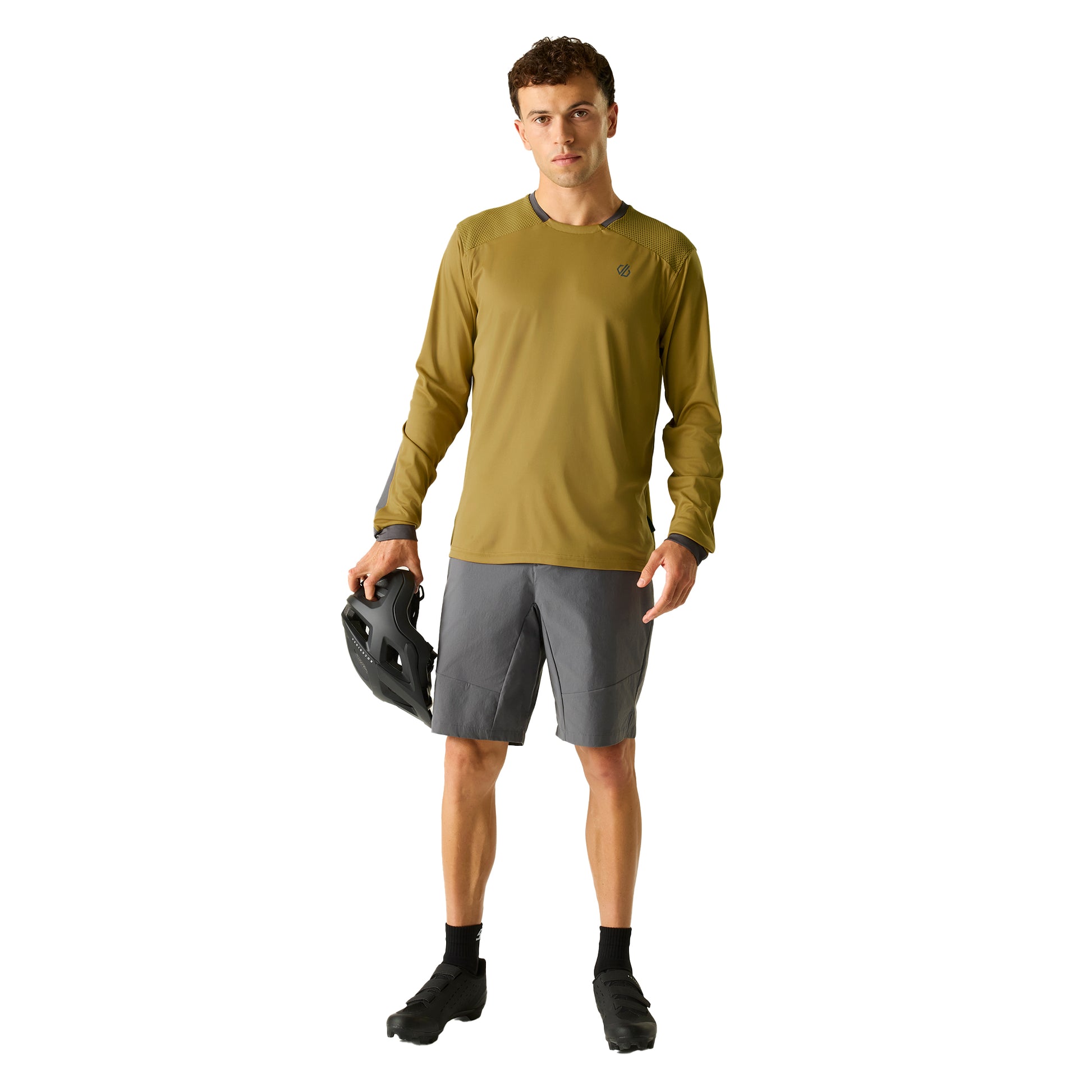 Wood Brown - Pack Shot - Dare 2B Mens Trackstand Ace Long-Sleeved T-Shirt