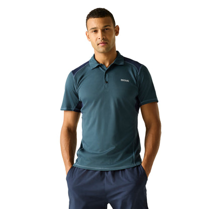 Night Sky - Front - Regatta Mens Virda Logo Polo Shirt