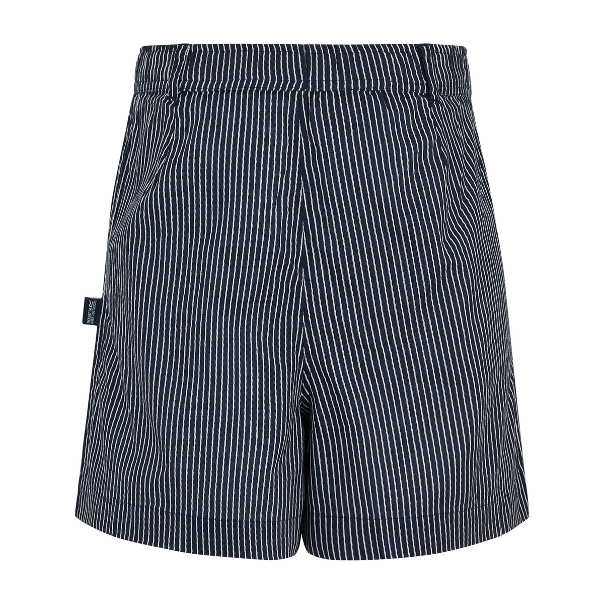 Navy-White - Back - Regatta Womens-Ladies Sabelle Vertical Stripe Casual Shorts