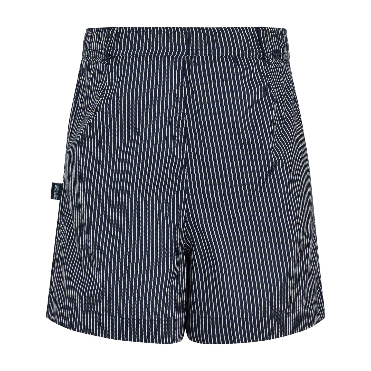 Navy-White - Back - Regatta Womens-Ladies Sabelle Vertical Stripe Casual Shorts