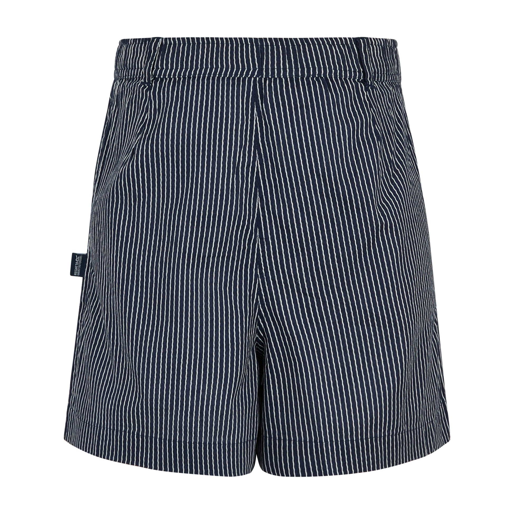 Navy-White - Back - Regatta Womens-Ladies Sabelle Vertical Stripe Casual Shorts