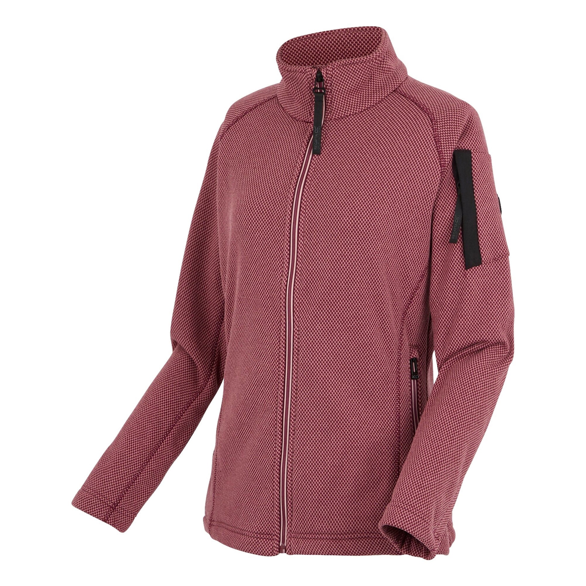 Dark Pimento-Dusty Rose - Side - Regatta Womens-Ladies Liliena Fleece Jacket