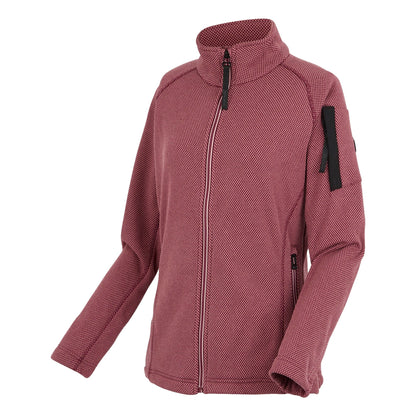 Dark Pimento-Dusty Rose - Side - Regatta Womens-Ladies Liliena Fleece Jacket
