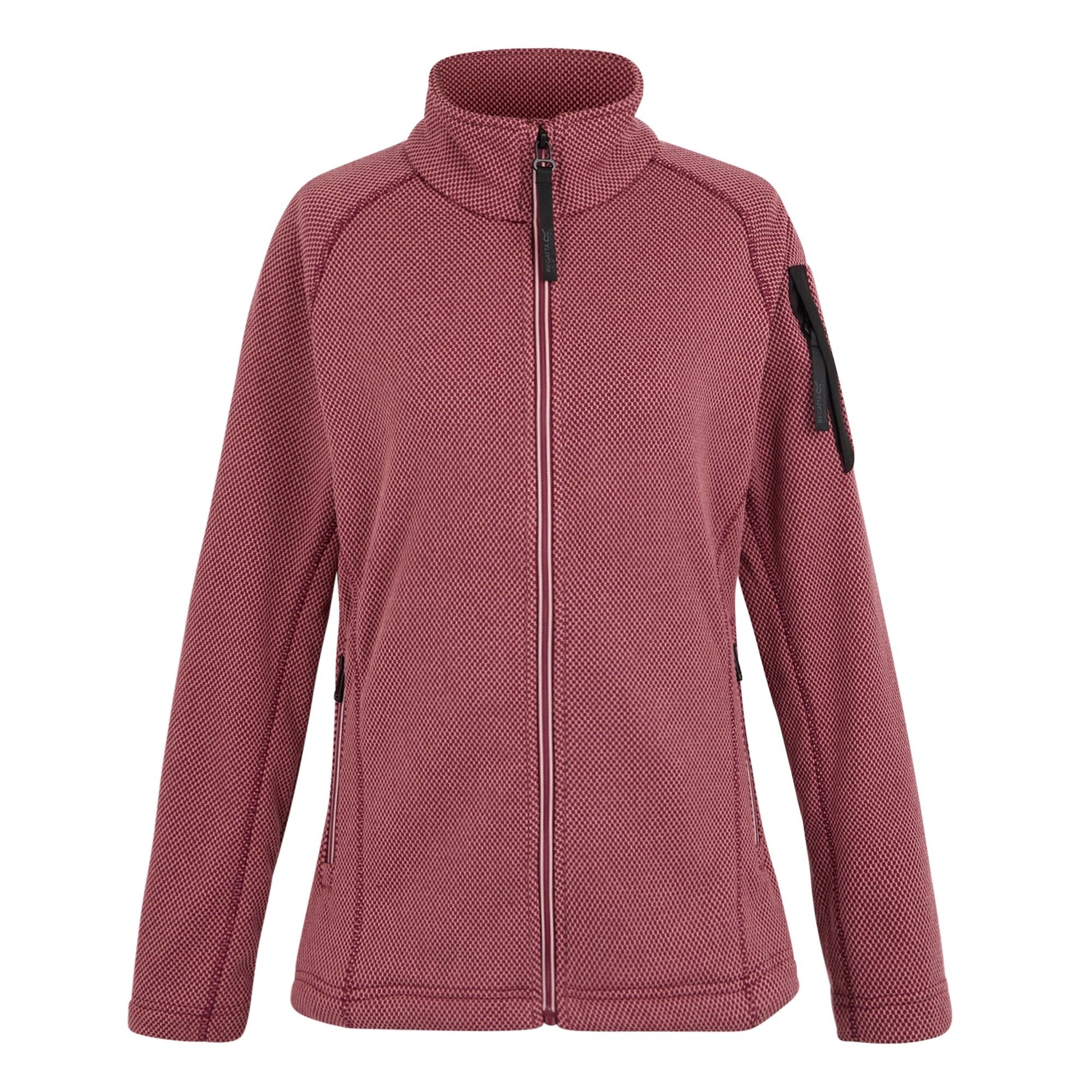 Dark Pimento-Dusty Rose - Front - Regatta Womens-Ladies Liliena Fleece Jacket