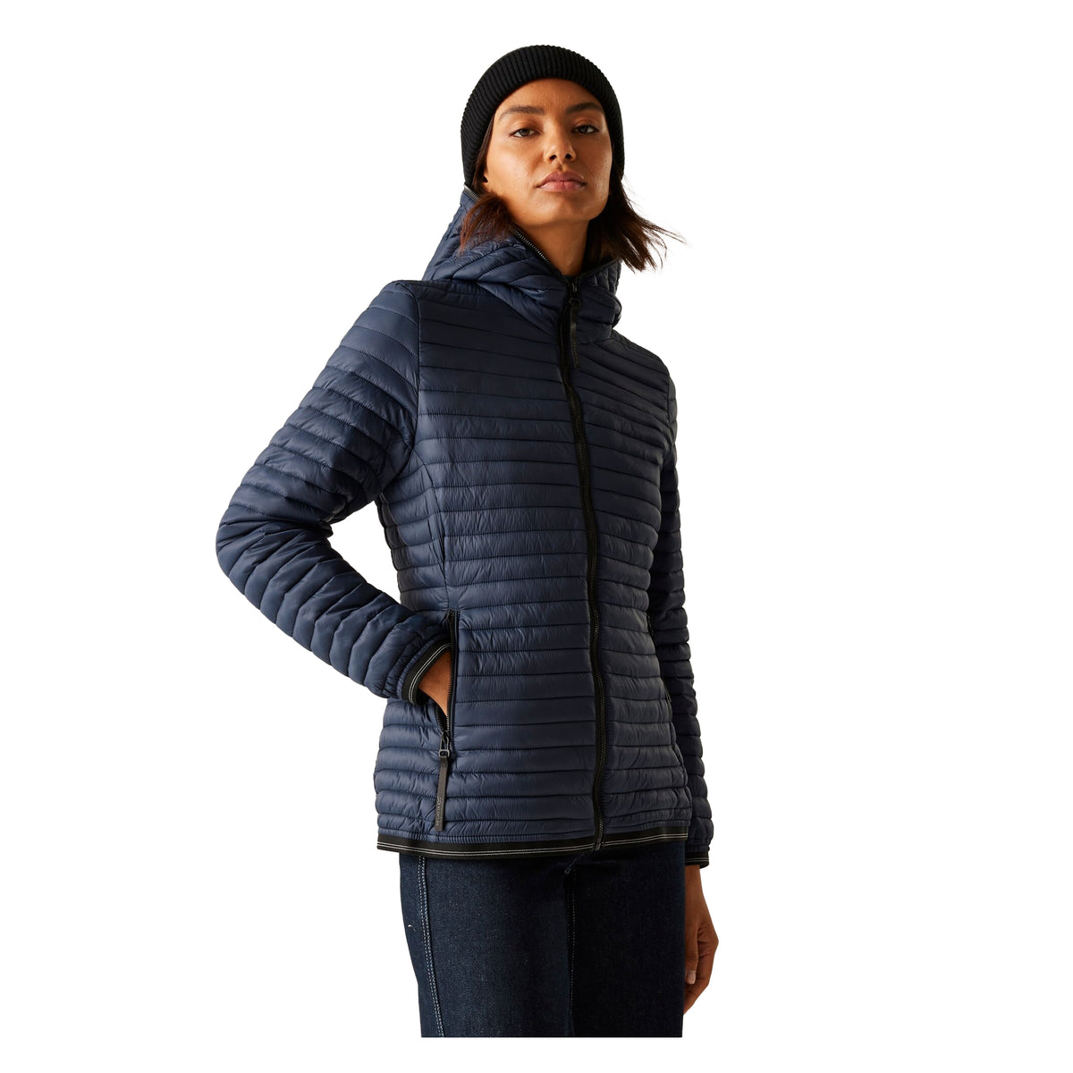 Navy - Lifestyle - Regatta Womens-Ladies Rigain Padded Jacket