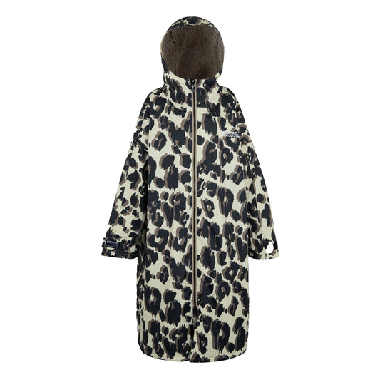 Multicoloured - Front - Regatta Unisex Adult Changing Leopard Print Robe