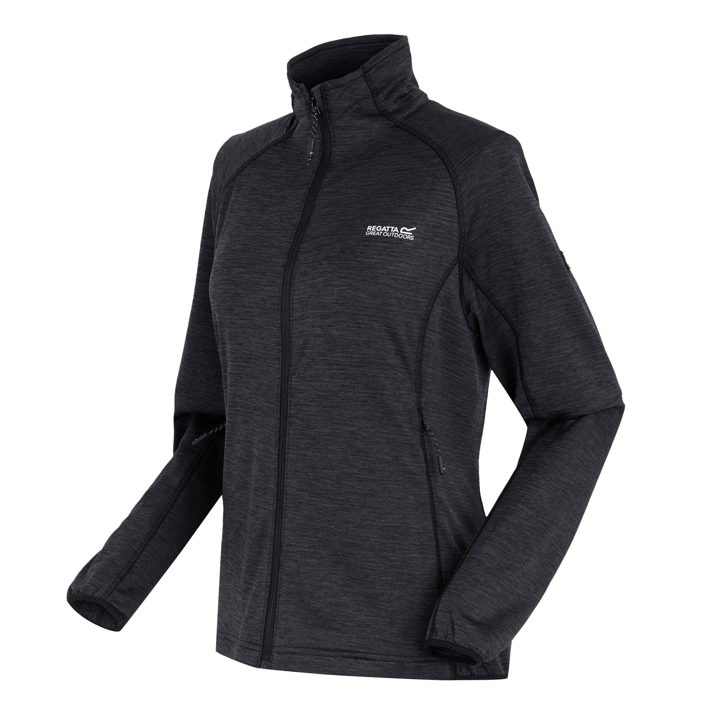 Black - Side - Regatta Womens-Ladies Harpten Full Zip Midlayer
