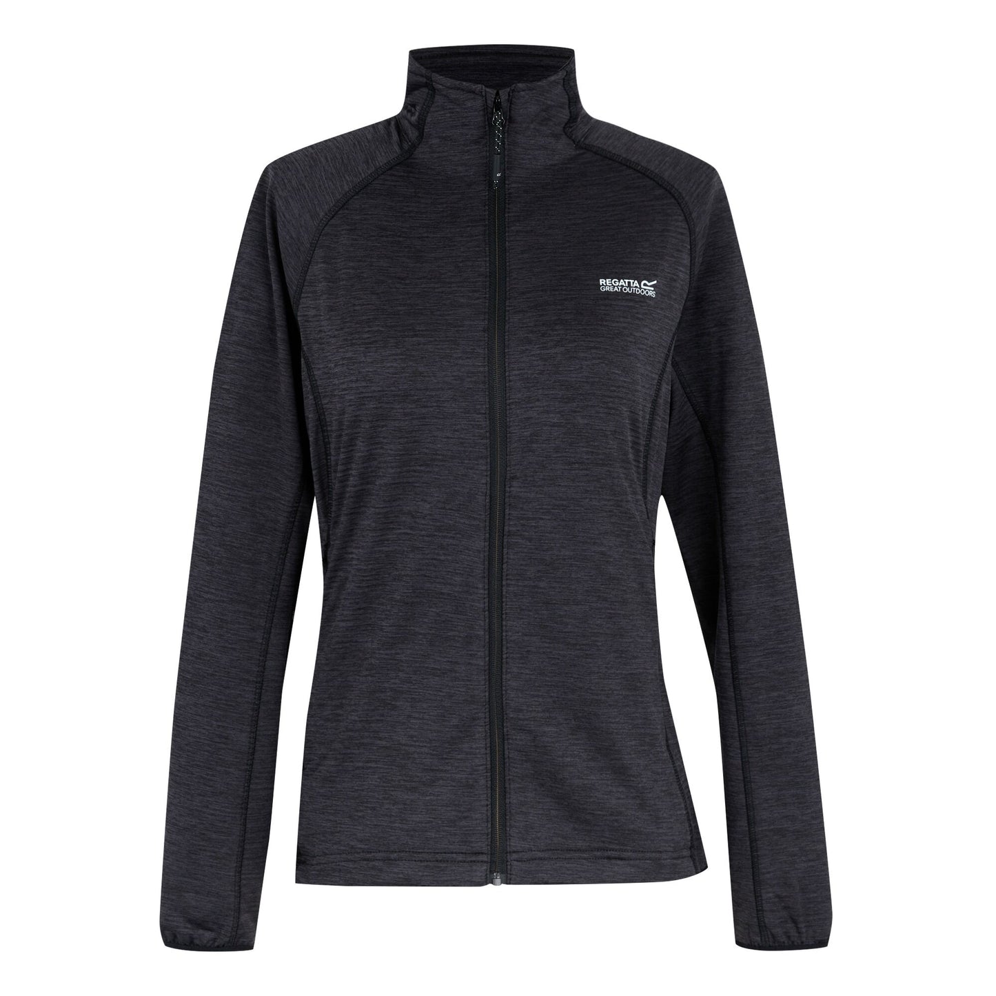 Black - Front - Regatta Womens-Ladies Harpten Full Zip Midlayer