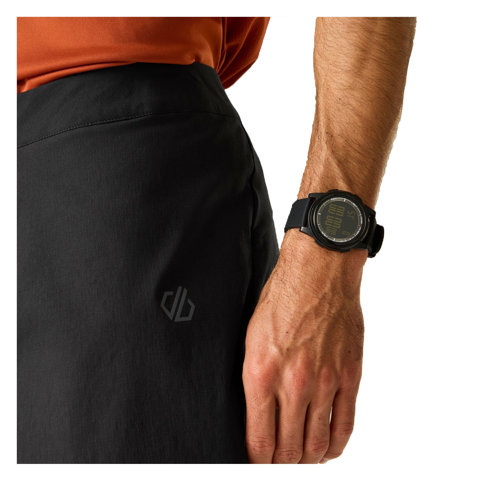 Black - Side - Dare 2B Mens Descent Cycling Shorts