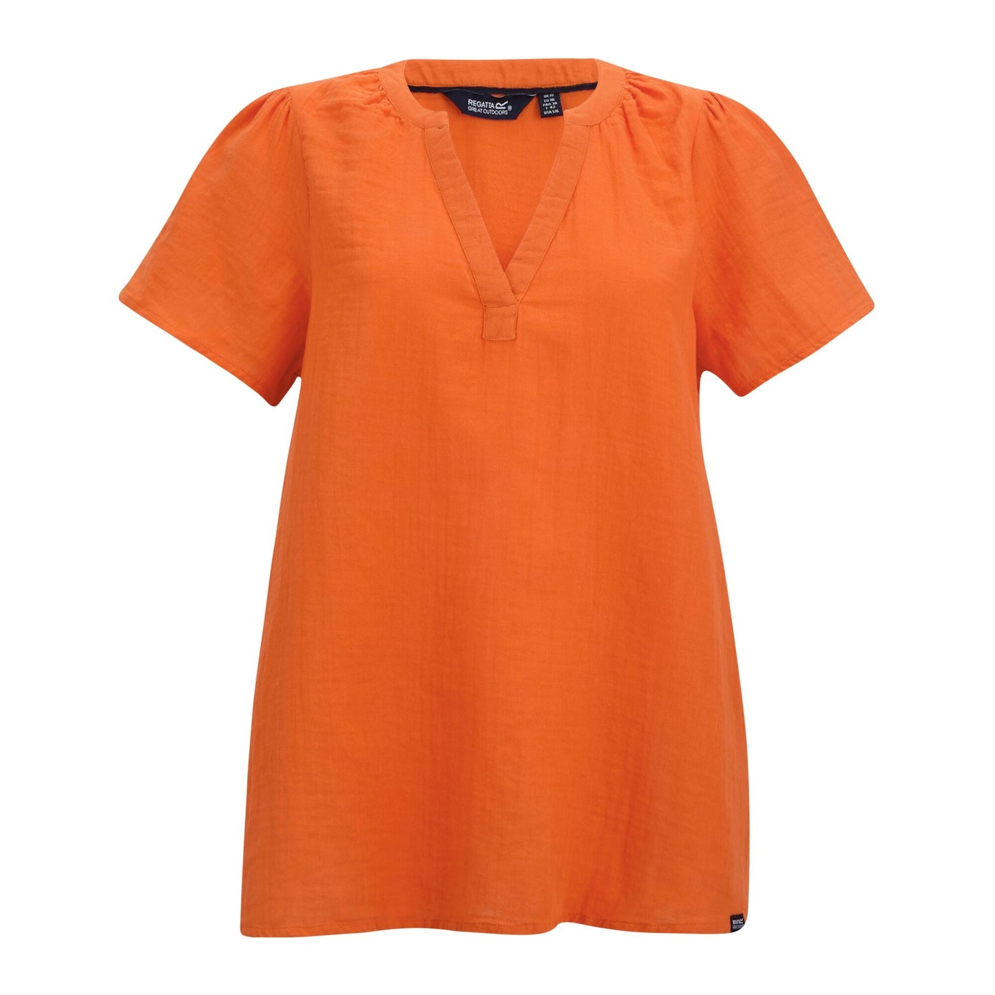 Tangerine Tango - Front - Regatta Womens-Ladies Selen Short-Sleeved Shirt