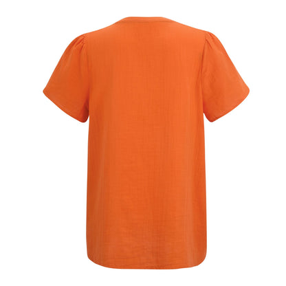 Tangerine Tango - Back - Regatta Womens-Ladies Selen Short-Sleeved Shirt