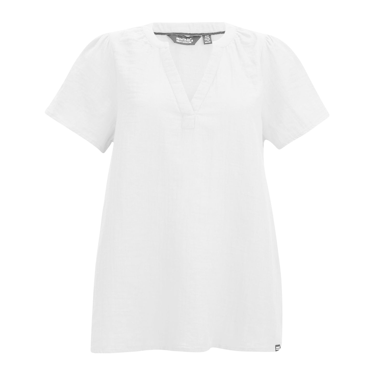 White - Front - Regatta Womens-Ladies Selen Short-Sleeved Shirt