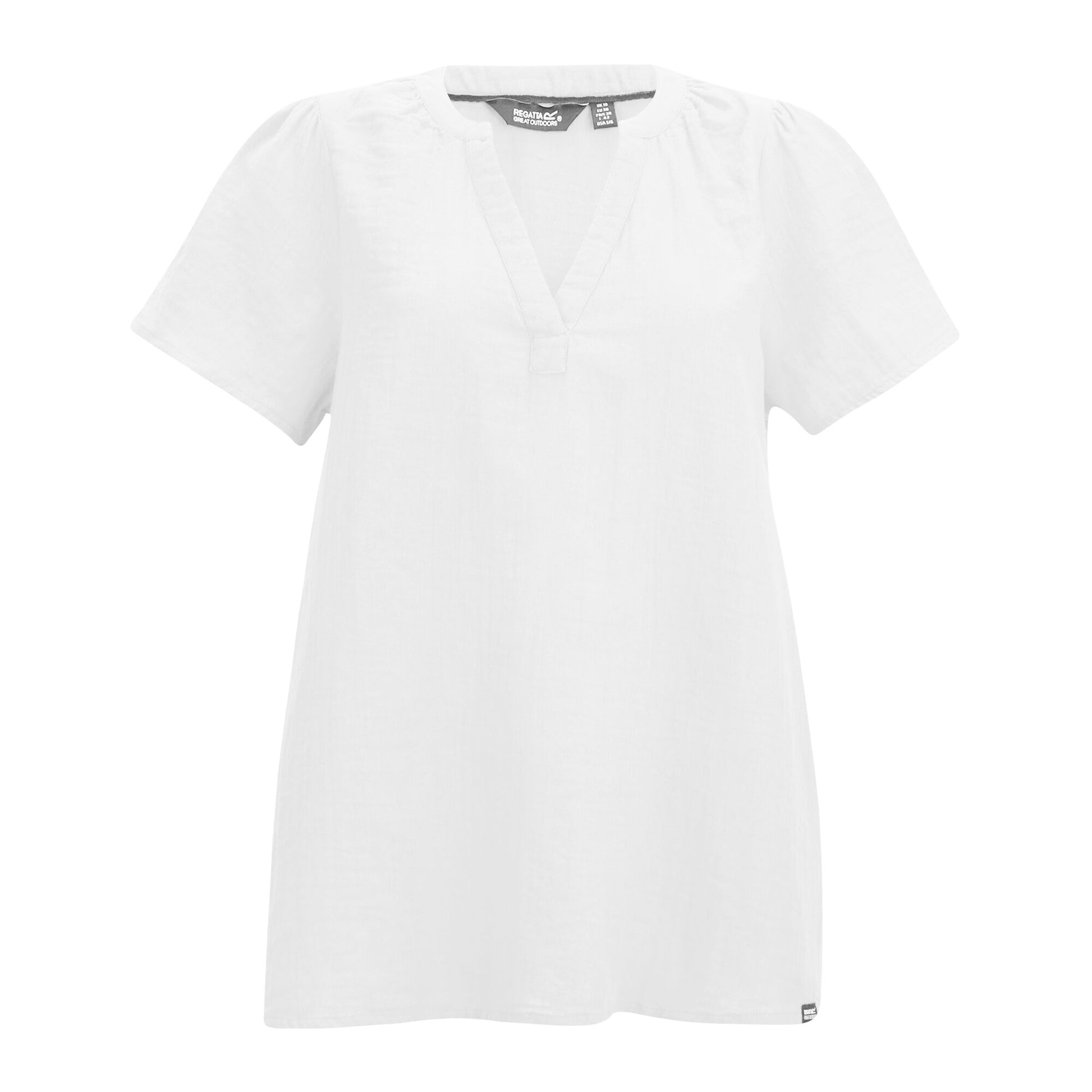 White - Front - Regatta Womens-Ladies Selen Short-Sleeved Shirt