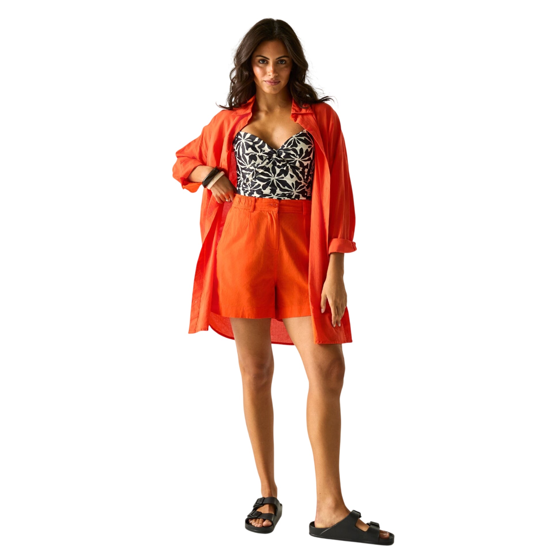 Tangerine Tango - Side - Regatta Womens-Ladies Sabelle Shorts