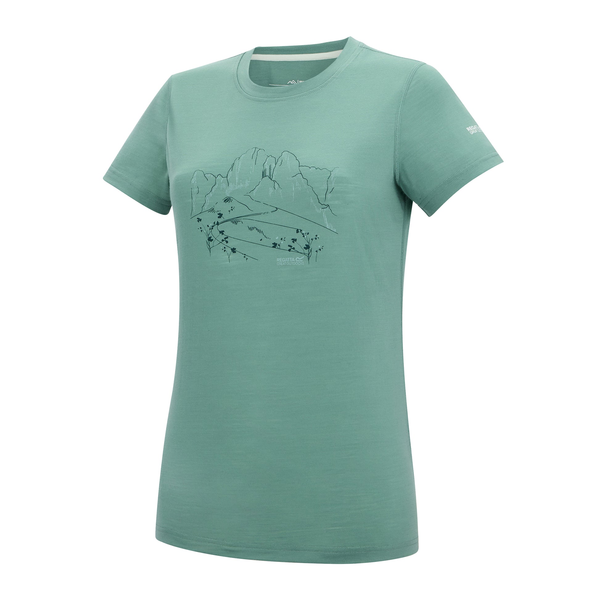 Ivy Moss - Side - Regatta Womens-Ladies Escade Protea T-Shirt