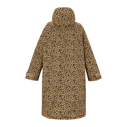 Multicoloured - Back - Regatta Unisex Adult Leopard Print Waterproof Reversible Changing Robe