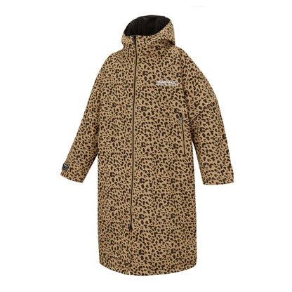 Multicoloured - Side - Regatta Unisex Adult Leopard Print Waterproof Reversible Changing Robe