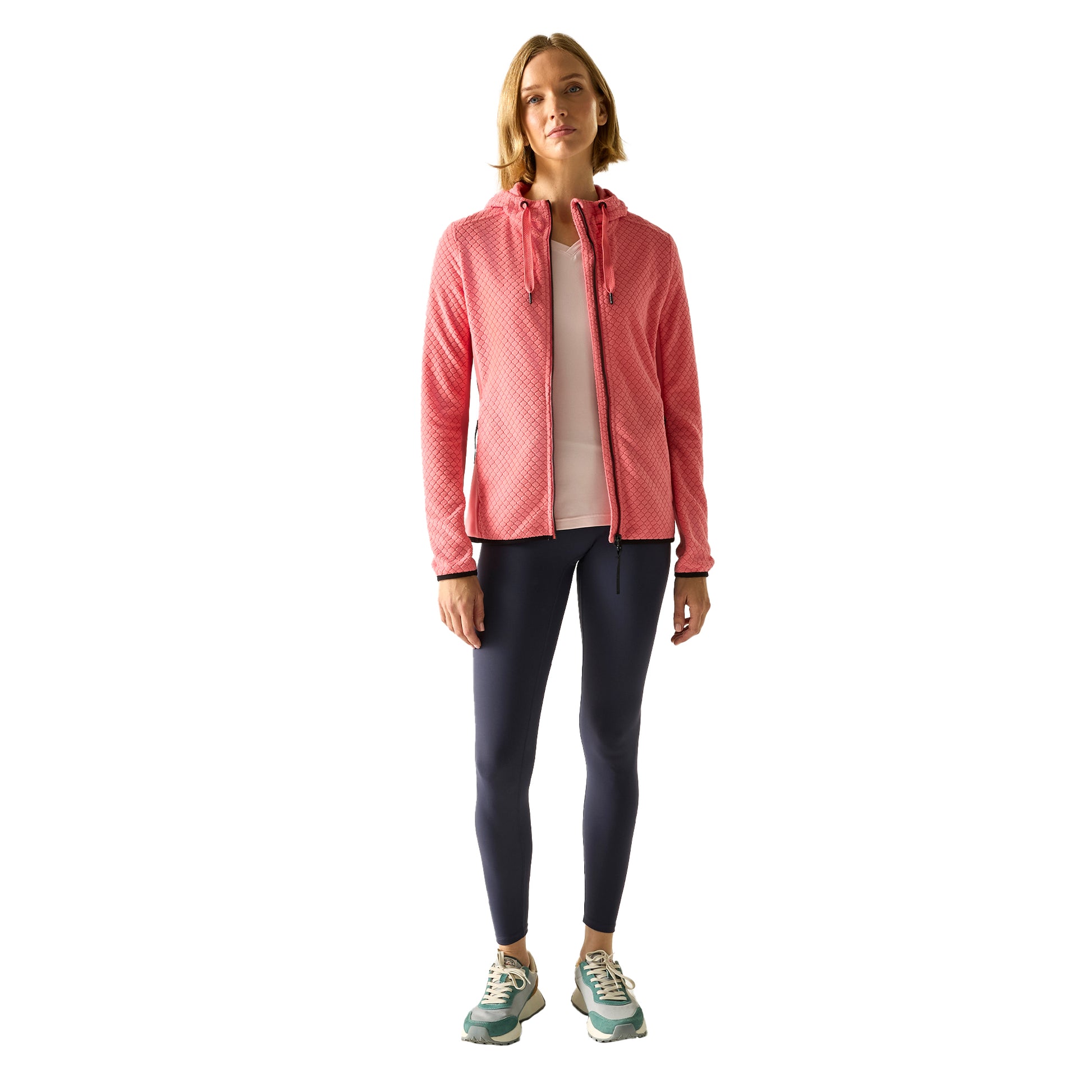 Peach Pink - Pack Shot - Regatta Womens-Ladies Ellula Full Zip Fleece Jacket
