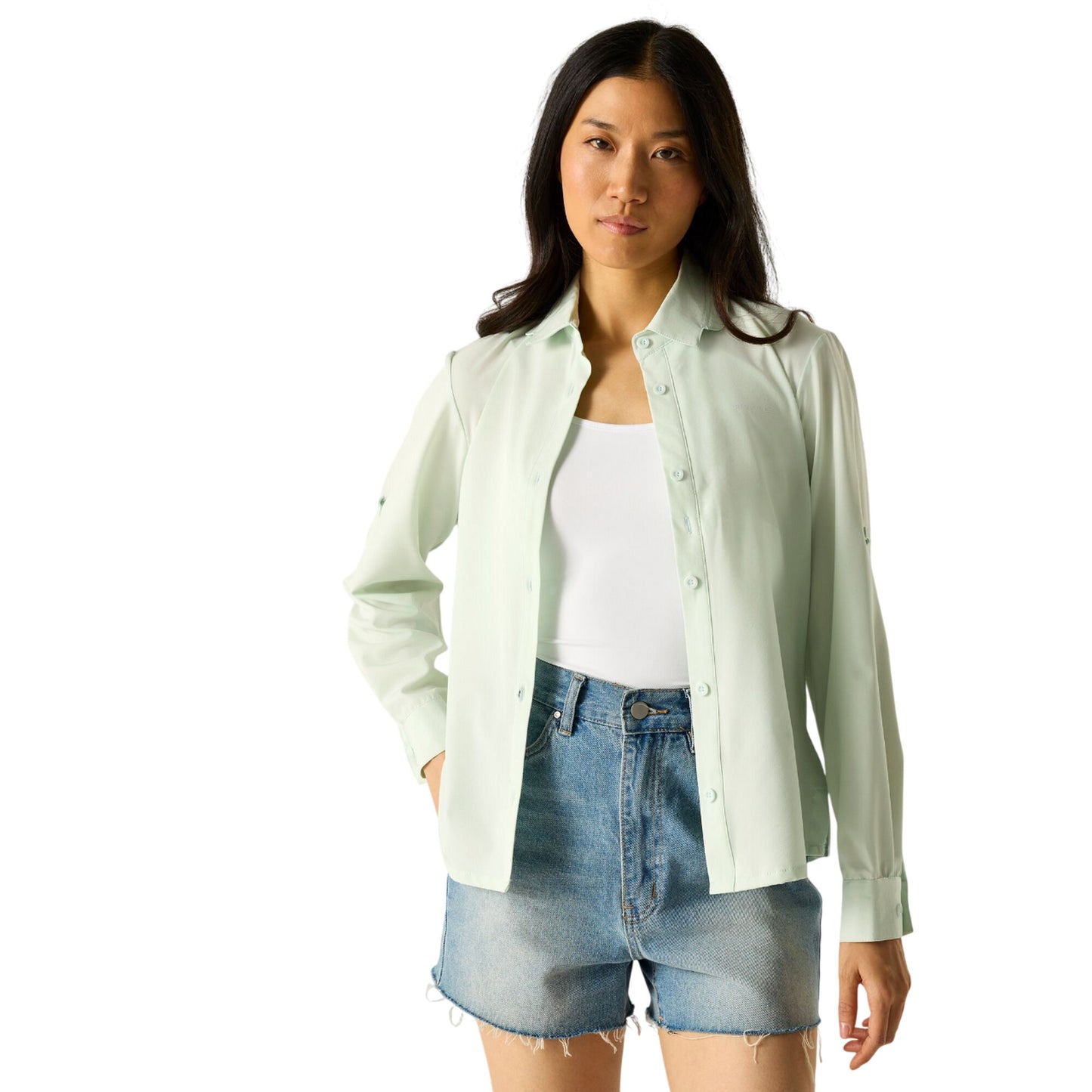 Ocean Mist - Lifestyle - Regatta Womens-Ladies Travel Light Anti-Insect Long-Sleeved Shirt
