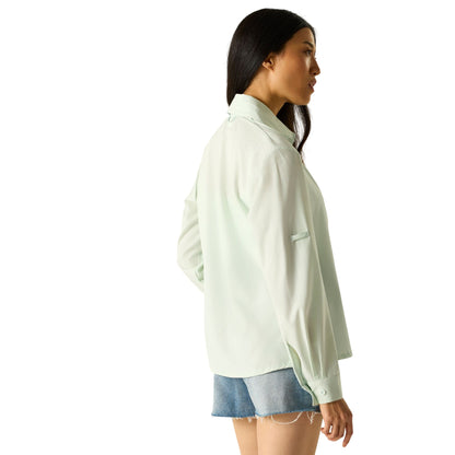 Ocean Mist - Pack Shot - Regatta Womens-Ladies Travel Light Anti-Insect Long-Sleeved Shirt