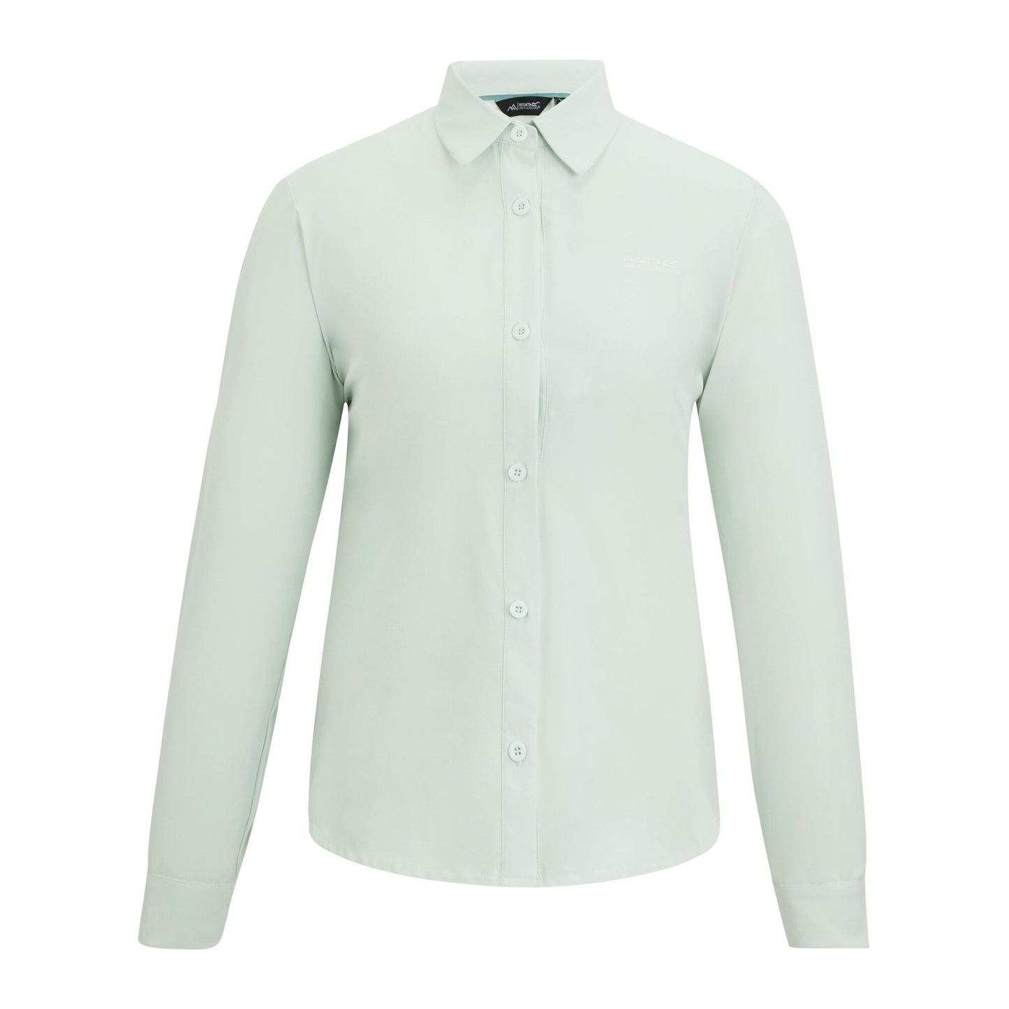 Ocean Mist - Front - Regatta Womens-Ladies Travel Light Anti-Insect Long-Sleeved Shirt