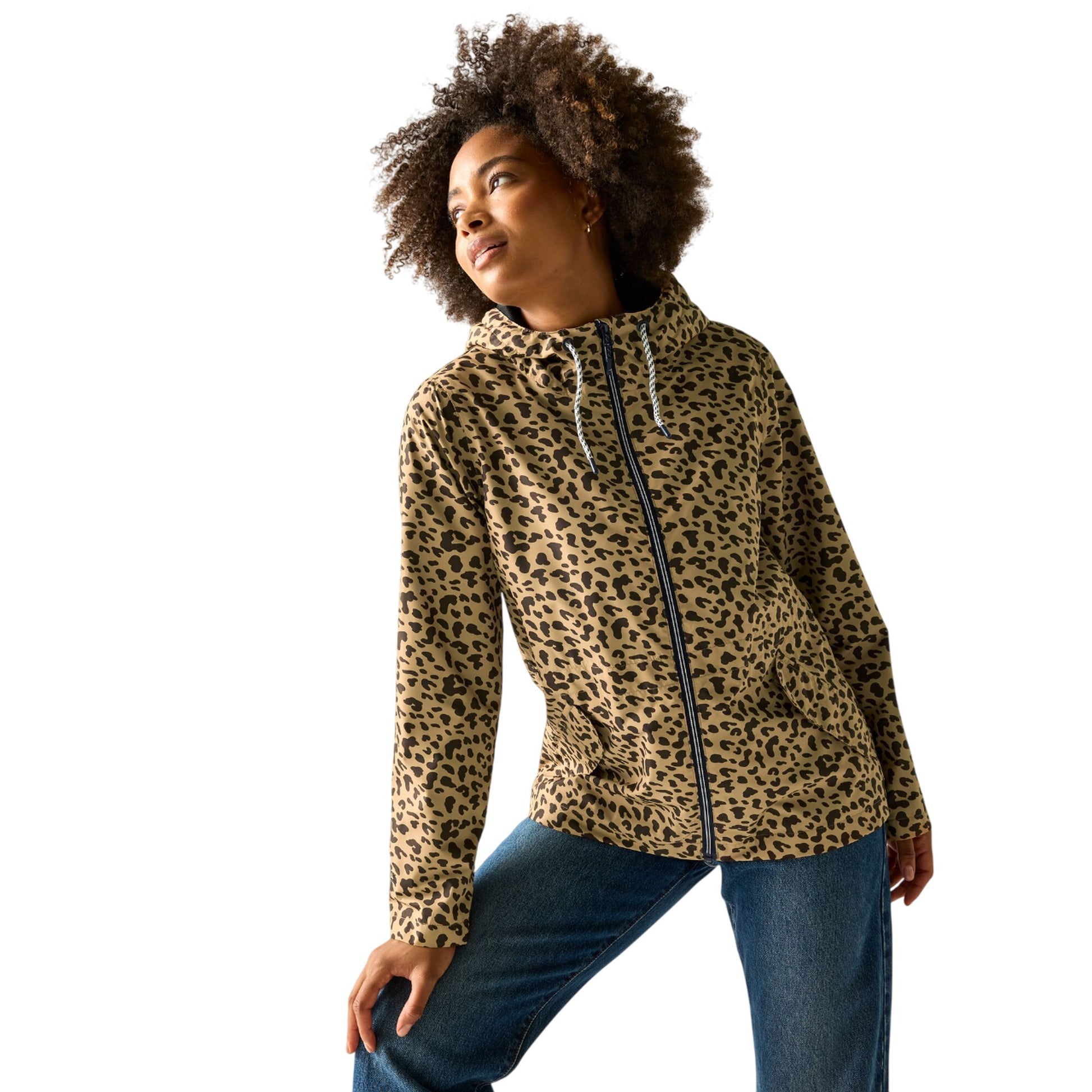 Multicoloured - Lifestyle - Regatta Womens-Ladies Bayletta Leopard Print Waterproof Jacket
